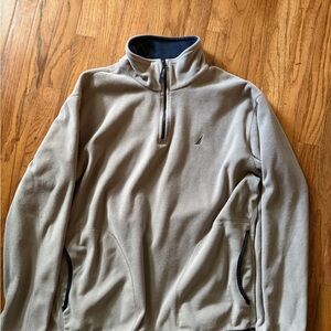Nautica Nautex Men's Light Tan Half-Zip Fleece Pullover